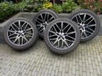 Brock 17 inch alu velgen met zomerbanden VAG 5x112, Gebruikt, Banden en Velgen, 17 inch, Ophalen of Verzenden