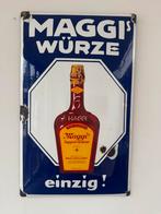 Maggi emaille reclamebord, Ophalen of Verzenden, Gebruikt, Reclamebord