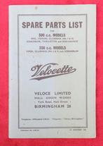 Velocette onderdelenboek, Ophalen of Verzenden, Overige merken