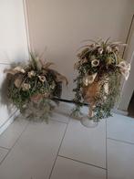2x vaas met bloemstuk 65€ 1 koop, Ophalen, Glas, 50 tot 75 cm