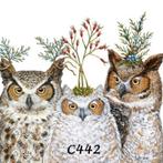 Servetten decoupage/bullet journal * Uilen C442, Verzenden, Nieuw, Materiaal