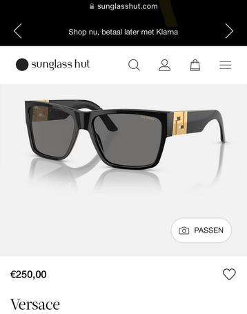 ZGAN Versace zonnebril zwart & goud embleem beschikbaar voor biedingen