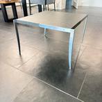 Granieten Bijzettafel met Stalen Poten, Ophalen, Gebruikt, Vierkant, 50 tot 100 cm