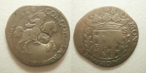 Utrecht Rijderschelling zilver 1680 met klop, Postzegels en Munten, Munten | Nederland, Losse munt, 25 cent, Vóór koninkrijk, Zilver