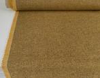 KEYMER Jorvik okergeel+bruingrijs meubelstof  342 x 140 cm, Wol, 120 cm of meer, Geel, Ophalen of Verzenden