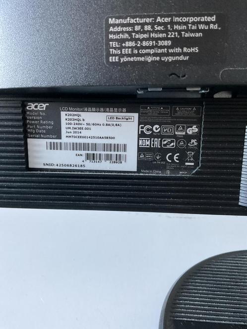 Acer K2, Computers en Software, Monitoren, Zo goed als nieuw, LED, Ophalen of Verzenden