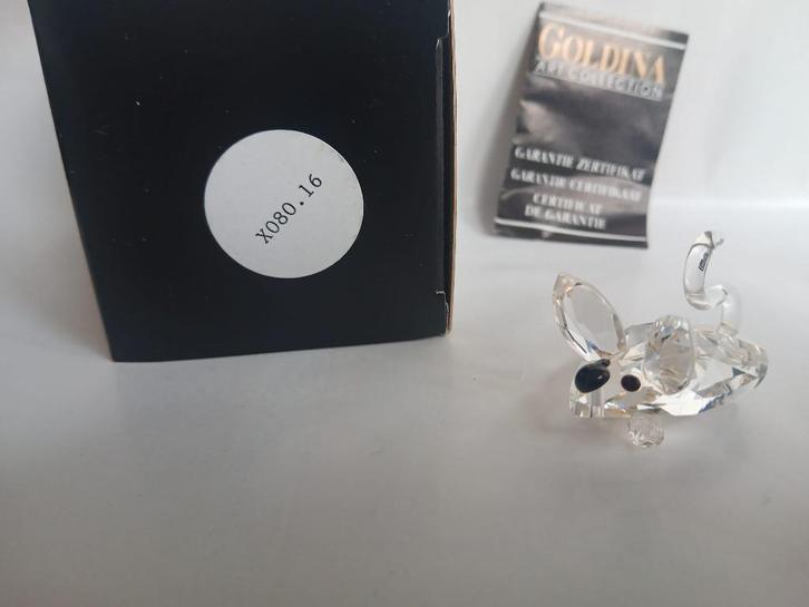 Goldina Art Collection kristallen muis, Antiek en Kunst, Curiosa en Brocante, Ophalen of Verzenden