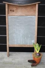vintage brocante wasbord, hout en zink, Ophalen of Verzenden