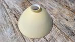 Beige ronde lampekap van melkglas., Crème, Gebruikt, Rond, Ophalen of Verzenden