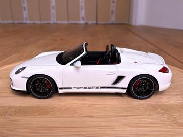 Porsche Boxster Spyder 987 wit 1:18 GT Spirit GT017B in doos beschikbaar voor biedingen
