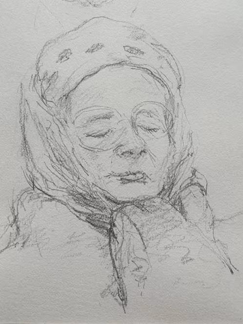 Potlood tekening slapende vrouw Vera Jongejan gesigneerd, Antiek en Kunst, Kunst | Tekeningen en Foto's, Ophalen