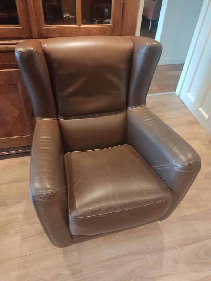 leren fauteuil Baxter, Huis en Inrichting, Fauteuils, Gebruikt, Leer, 75 tot 100 cm, 75 tot 100 cm, Ophalen