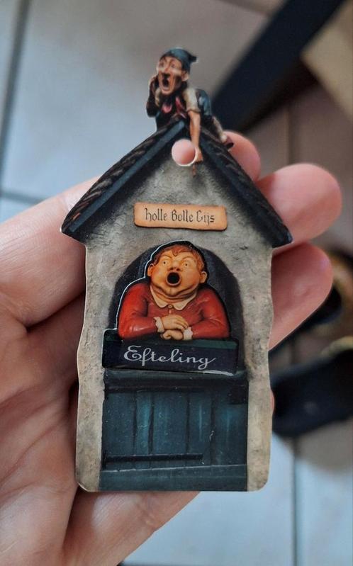 Holle bolle gijs met kaartje., Verzamelen, Efteling, Zo goed als nieuw, Button of Speldje, Ophalen of Verzenden