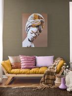 Schilderij Afrikaanse Vrouw - 70x90 cm, Ophalen of Verzenden