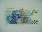 1205. België, 500 francs (1982-1998) Meunier., Postzegels en Munten, Bankbiljetten | België, Verzenden, Los biljet