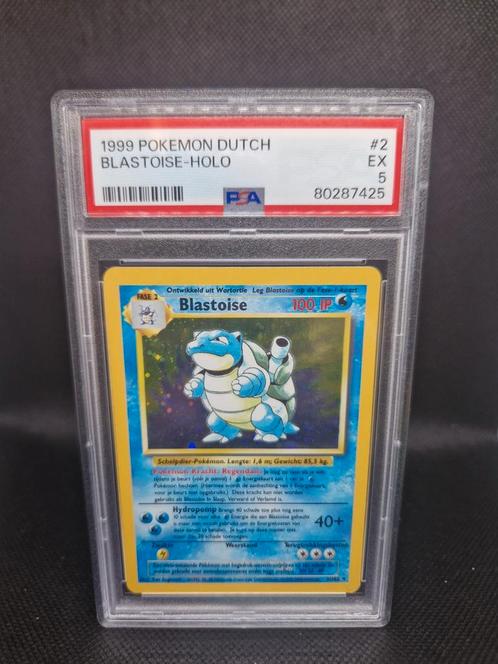 Blastoise Holo NL PSA 5, Hobby en Vrije tijd, Verzamelkaartspellen | Pokémon, Zo goed als nieuw, Losse kaart, Ophalen of Verzenden