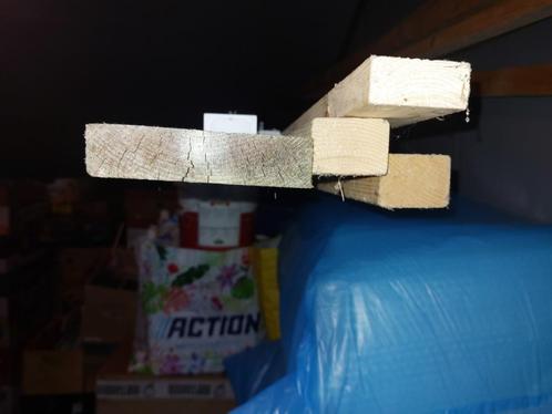 Verschillende Balken Vuren Latten en White Wash Schroten., Doe-het-zelf en Verbouw, Hout en Planken, Zo goed als nieuw, Balk, Vuren