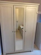 Witte Ikea Kledingkast met Spiegel, Ophalen, Gebruikt, 100 tot 150 cm, Met hangruimte