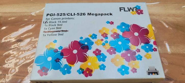 Canon C525/C526 Inktpatronen - Zwart, Cyaan, Magenta, Geel, Computers en Software, Printerbenodigdheden, Ophalen of Verzenden