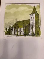 Litho Zelhem Kerk - 1985 - Genummerd 110/250, Antiek en Kunst, Kunst | Litho's en Zeefdrukken, Ophalen of Verzenden