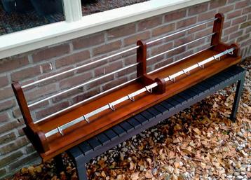 Antieke Art Deco Jugendstil Kapstok - Hout & Metaal - 140CM beschikbaar voor biedingen