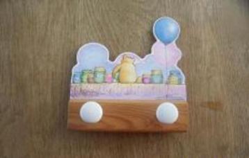 Disney Winnie the Pooh houten kapstokje 15x16cm beschikbaar voor biedingen