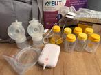 Philips Avent Dubbele Borstkolf + Medela Zakjes, Ophalen, Zo goed als nieuw, Borstkolf
