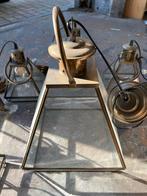 Riviera maison hanglampen set, Huis en Inrichting, Lampen | Hanglampen, Ophalen, Gebruikt, Glas, Minder dan 50 cm