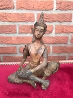 bronzen beeld, Thaise tempelmuzikant, Ophalen of Verzenden
