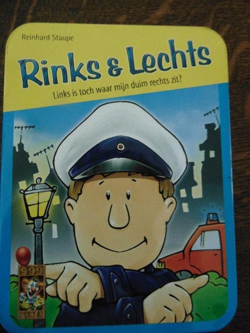Rinks & Lechts Spel van 999 Games, Hobby en Vrije tijd, Gezelschapsspellen | Kaartspellen, Zo goed als nieuw, Een of twee spelers