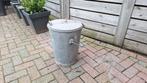 Zinken vuilnisemmer Vuilnis emmer, Huis en Inrichting, Woonaccessoires | Prullenbakken, Ophalen, Gebruikt, 50 tot 75 cm, 40 liter of meer