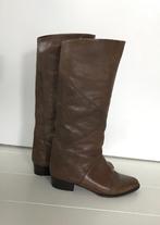 Mooi! Vintage laarzen zonder rits bruin leer  Gabor 40, Hoge laarzen, Bruin, Verzenden, Gedragen