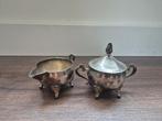 Verzilverde Suikerpot & Melkkan Set, Ophalen of Verzenden, Zilver