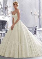 Ivoorkleurige A lijn bruidsjurk maat 42, Ophalen of Verzenden, Zo goed als nieuw, Wit, Trouwjurk