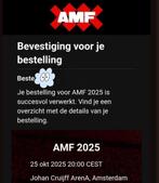 AMF - 25 Oktober 2025 Amsterdam, Tickets en Kaartjes, Evenementen en Festivals, Eén persoon