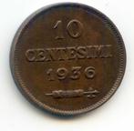 San Marino 10	Centisimi	1936 UNC-, Ophalen of Verzenden, Overige landen