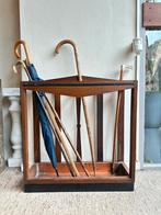 Antieke houten paraplubak–met nieuwe roodkoperen lekbak, Huis en Inrichting, Woonaccessoires | Paraplubakken, Ophalen, Gebruikt