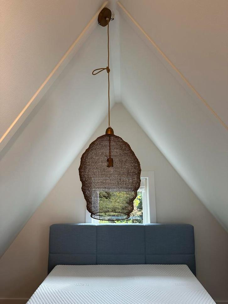 Bronzen/Gouden Hanglamp - Nieuwstaat!, Huis en Inrichting, Lampen | Hanglampen, Nieuw, Minder dan 50 cm, Metaal, Ophalen of Verzenden