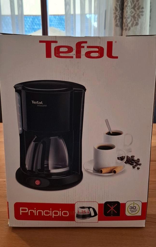 Tefal Koffiezetter Principio zwart CM2608, Witgoed en Apparatuur, Koffiezetapparaten, Gemalen koffie, 10 kopjes of meer, Ophalen of Verzenden