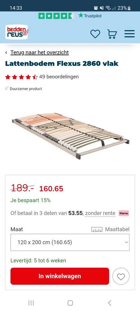 Lattenbodem 120x200, Huis en Inrichting, Slaapkamer | Matrassen en Bedbodems, 120 cm, Twijfelaar, Ophalen