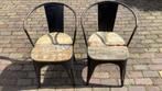 2 zwarte tolix stoelen, Ophalen of Verzenden