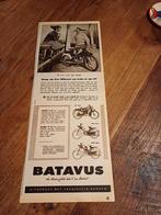 Advertentie Batavus bilonet bromfiets vrije verte 1958, Verzamelen, Ophalen of Verzenden, Zo goed als nieuw, Overige typen