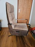 Super mooie lederen elektrische relaxfauteuil, Ophalen, 75 tot 100 cm, Zo goed als nieuw, Metaal