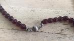 Collier facet geslepen granaten Granaten halsketting 75 cm, Ophalen of Verzenden, Overige materialen, Ketting