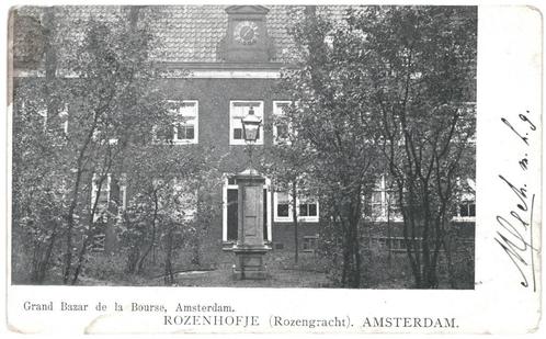 700478	Amsterdam	Rozenhofje Rozengracht	1907	Gelopen met pos, Verzamelen, Ansichtkaarten | Nederland, Gelopen, Noord-Holland, Voor 1920