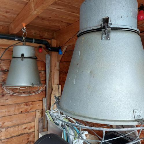 industriele lamp, Huis en Inrichting, Lampen | Hanglampen, Gebruikt, 50 tot 75 cm, Metaal, Ophalen of Verzenden