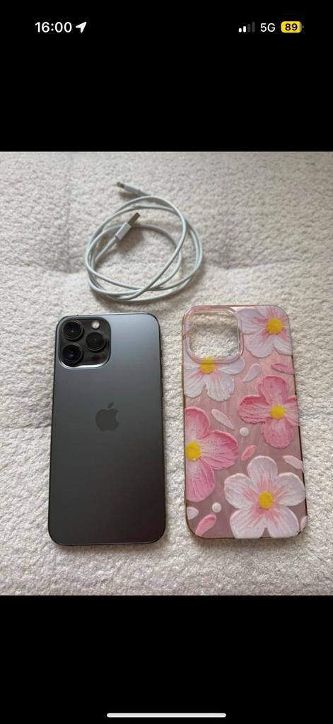 UITSTEKENDE STAAT iphone 13 pro max met kabel, Telecommunicatie, Mobiele telefoons | Apple iPhone, Zo goed als nieuw, 128 GB, iPhone 13 Pro Max
