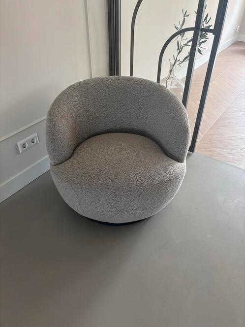 BePureHome, WOOOD Draai fauteuil, stoel Woolly Naturel, zgan, Huis en Inrichting, Fauteuils, Zo goed als nieuw, Stof, 50 tot 75 cm