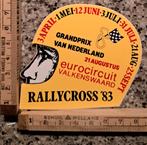 Vintage sticker Rallycross eurocircuit Valkenswaard helm '83, Ophalen of Verzenden, Zo goed als nieuw