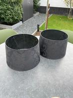 2x Moderne Lampenkappen Zwart, Ophalen, Gebruikt, Zwart, Rond